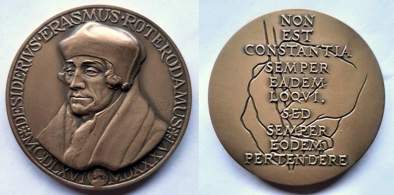 Erasmuspenning 1984, Verzenden, Brons, Nederland