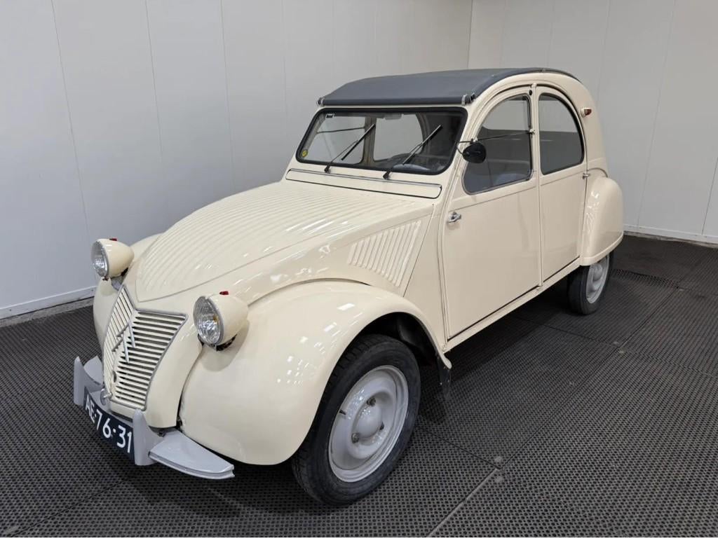 Citroën 2CV 1956, Auto's, Citroën, Stof, 2CV, Cabriolet, Wit