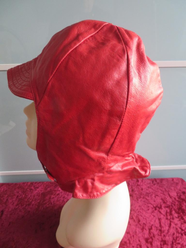 Vintage PILOTENCAP / Cap Muts Solex Rood, Ophalen of Verzenden