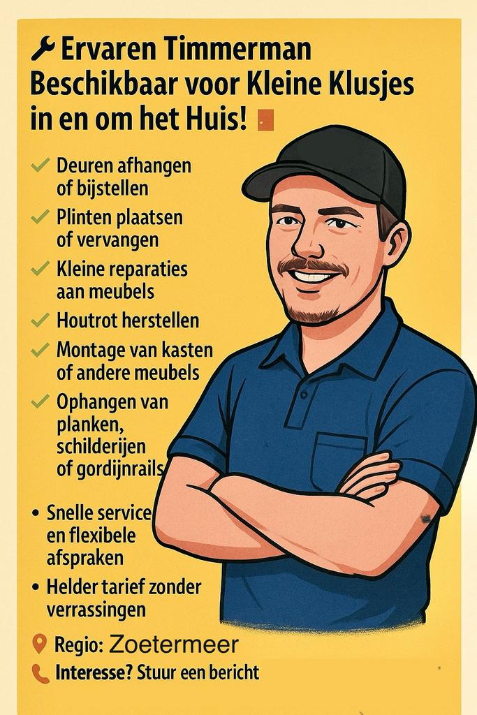 Klusjesman/ Timmerman, Eén persoon