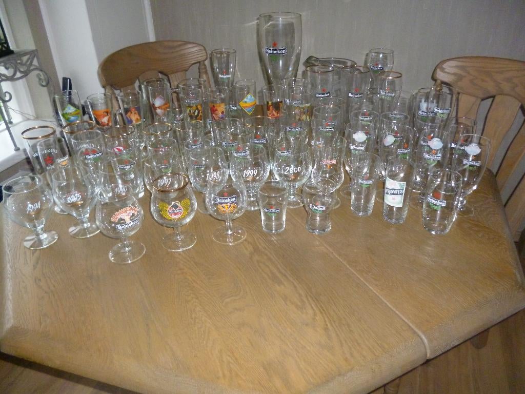 hele leuke Heineken verzameling, Ophalen, Zo goed als nieuw, Glas of Glazen, Heineken