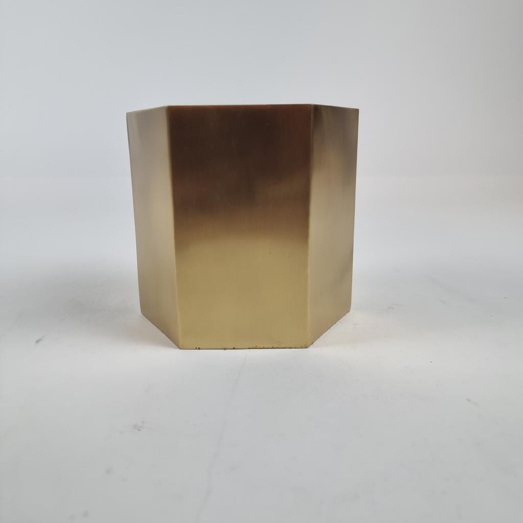 Ferm Living Brass Hexagon pot large Goud 13,5 x 12cm, Ophalen