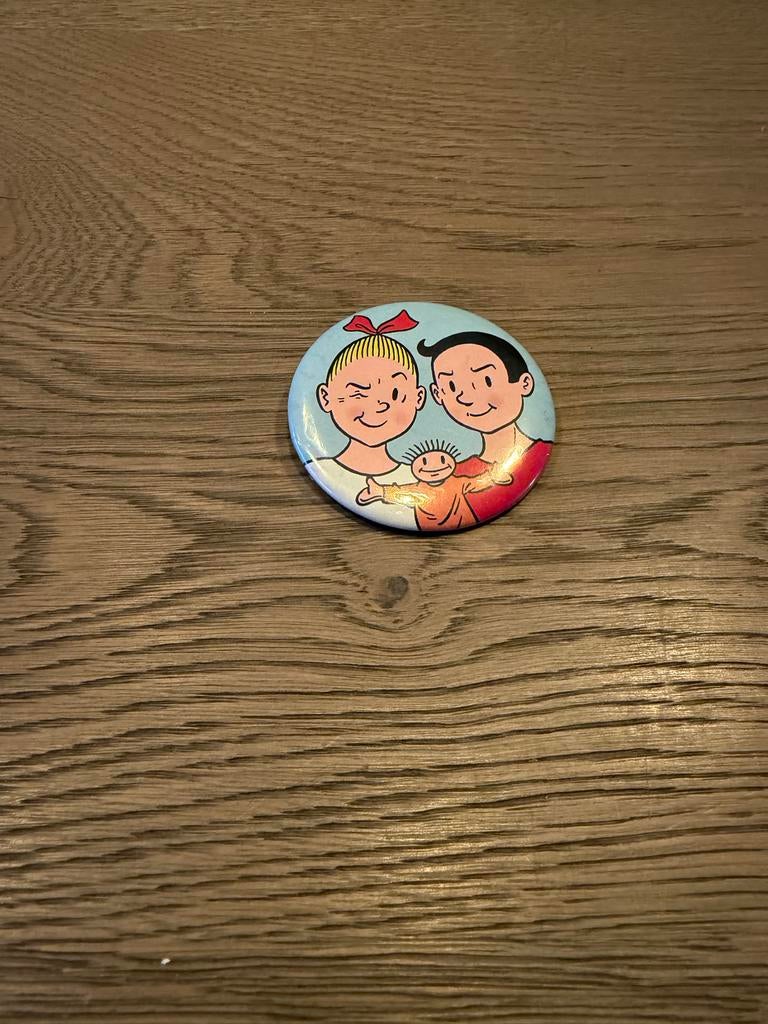 Vintage Suske en Wiske Button/Speldje, Ophalen of Verzenden, Zo goed als nieuw, Figuurtje, Button