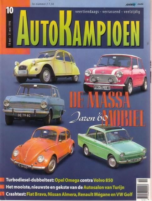 Autokampioen 10 1996 : Opel Kadett - VW Kever - Daf 33 - 2CV, Ophalen of Verzenden, Gelezen, Algemeen