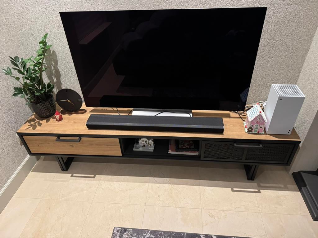 Henders & Hazel tv meubel Avalon - Naturel, Huis en Inrichting, Kasten | Dressoirs, Zo goed als nieuw, 25 tot 50 cm, Ophalen