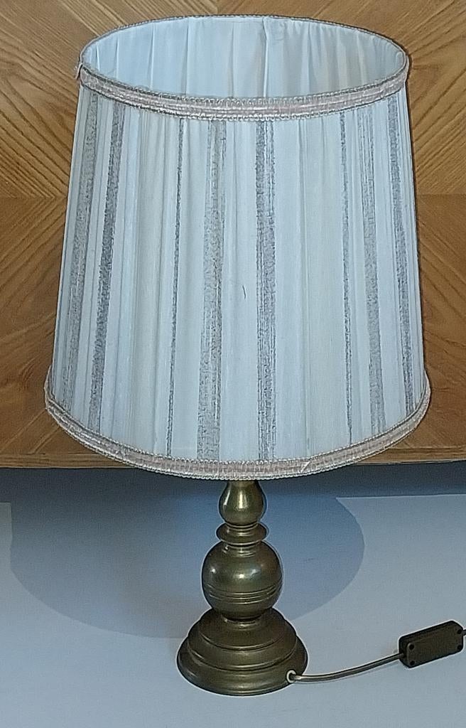 Messing Schemerlamp, Tafellamp, Hollywood Regency styl, Huis en Inrichting, Lampen | Tafellampen, Gebruikt, Ophalen of Verzenden