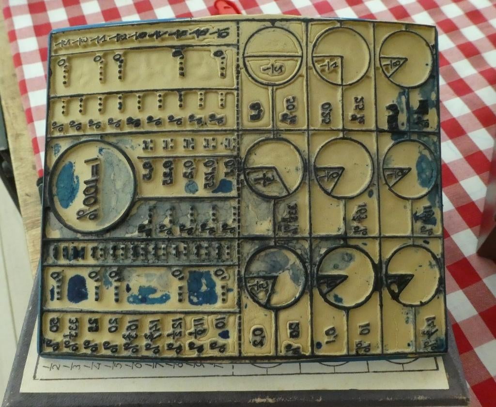 Vintage schoolstempels 2 stuks rekenen en Zuid Holland., Ophalen of Verzenden