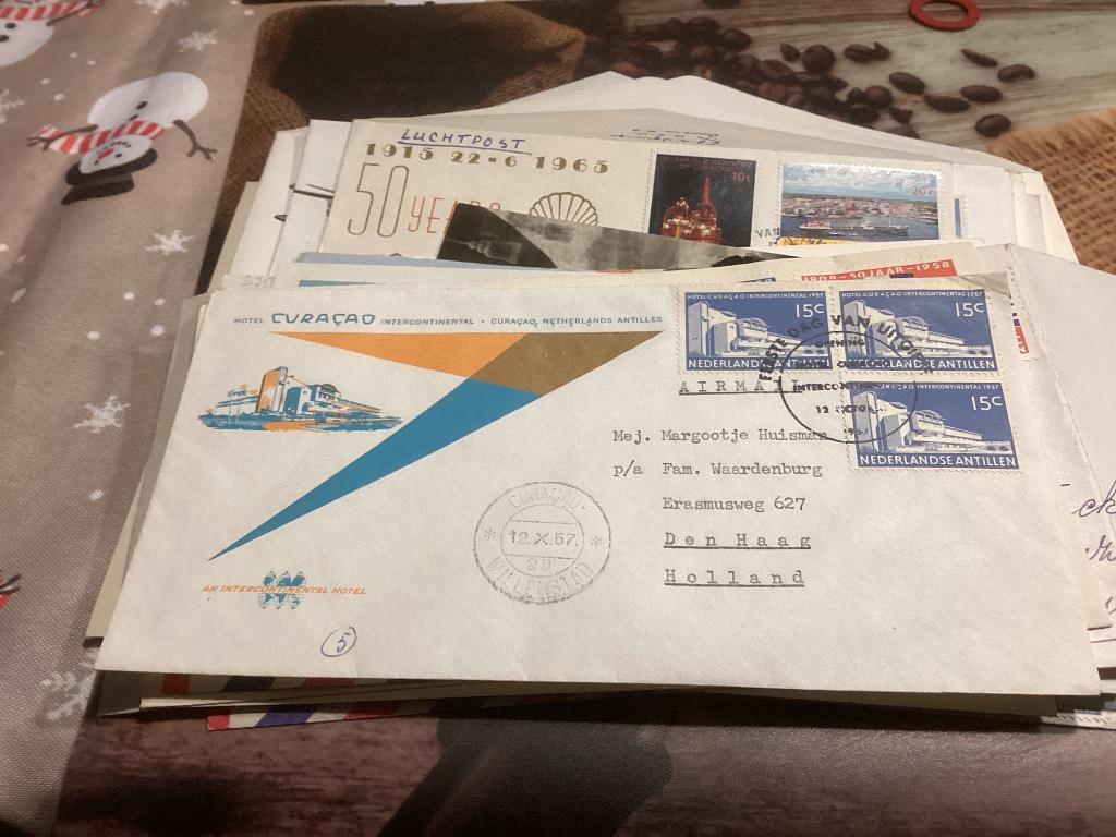 No8141 Nederlandse Antillen E5 met 3 zegels gelopen Heb ook, Postzegels en Munten, Postzegels | Eerstedagenveloppen, Ophalen, Beschreven