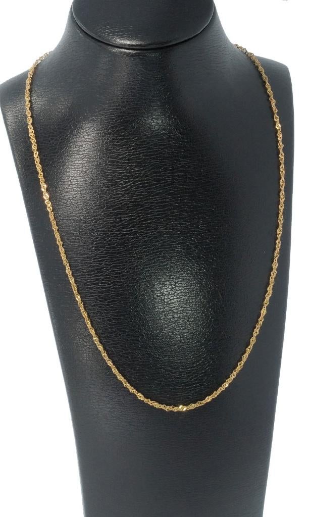 Singapore 14k gouden schakel dames ketting fraai collier, Sieraden, Tassen en Uiterlijk, Kettingen, Voordeelsieraden, Ophalen of Verzenden
