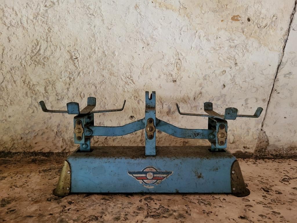 Brocante  / vintage  franse weegschaal/ allegonda, Antiek en Kunst, Ophalen of Verzenden