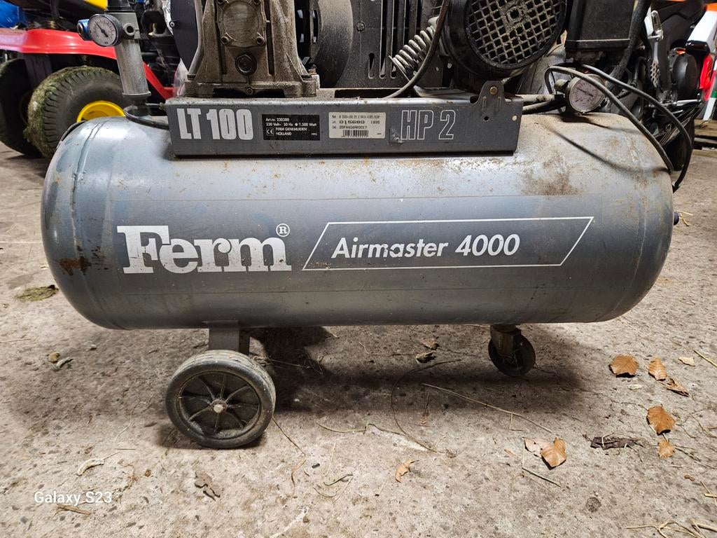 Ferm Airmaster 4000 Compressor - 1500W, 230V, Gebruikt, Ophalen of Verzenden, 200 tot 400 liter/min, Mobiel