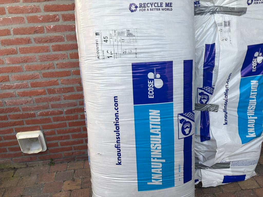 Knauf Acoustifit 45 mm, Doe-het-zelf en Verbouw, Isolatie en Afdichting, Ophalen, 4 tot 8 cm, Zo goed als nieuw, 15 m² of meer