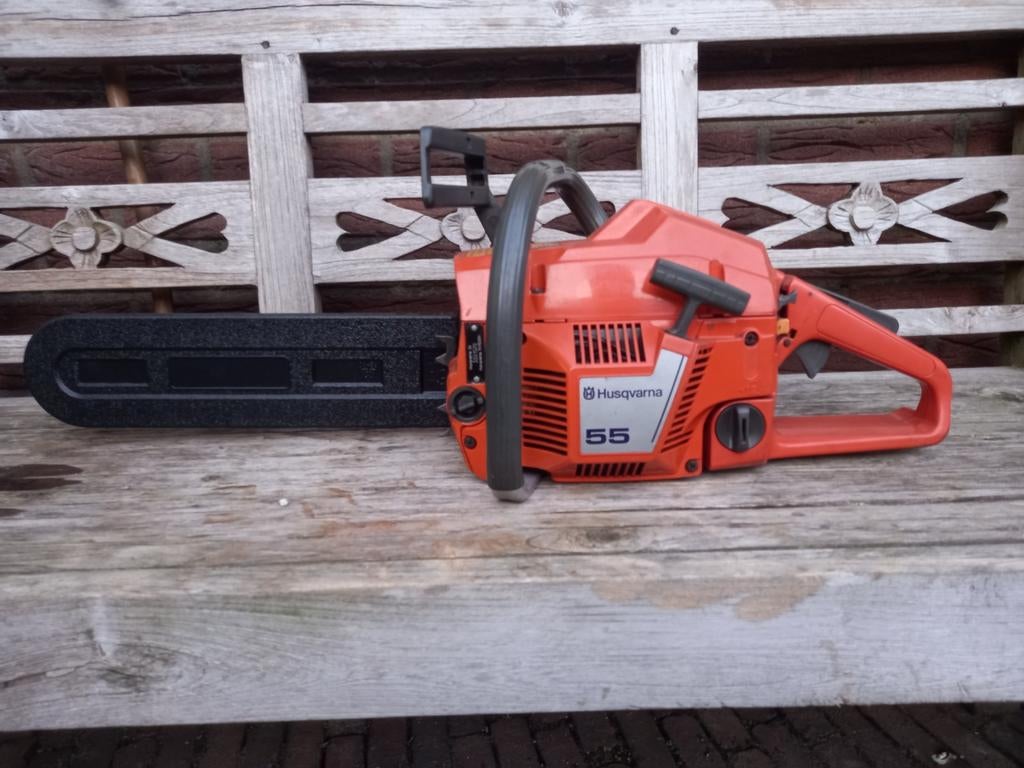 Mooie husqvarna 55 kettingzaag 3.3pk, Ophalen of Verzenden, Gebruikt, Benzine