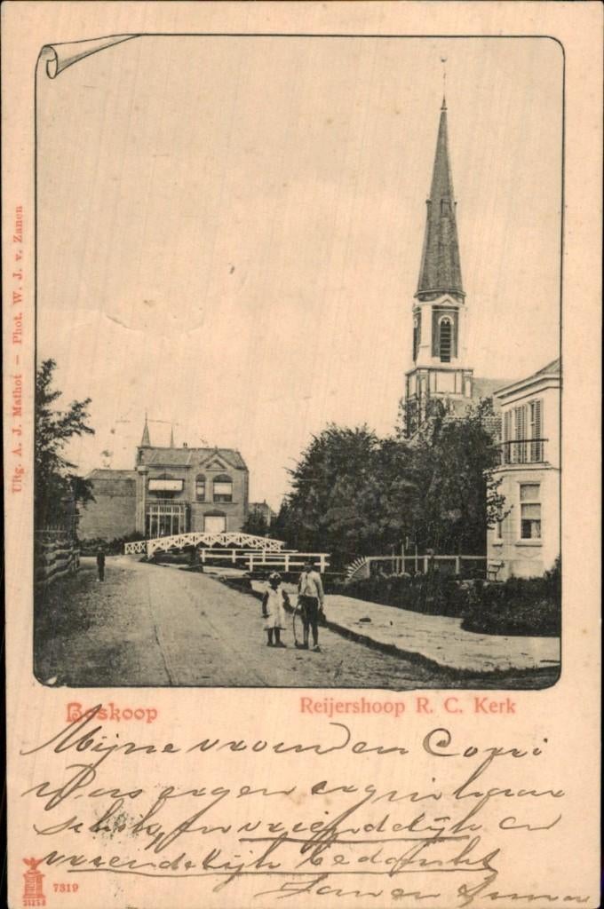 Boskoop - R. C. Kerk - Reijershoop, Ophalen of Verzenden, Voor 1920, Gelopen, Zuid-Holland