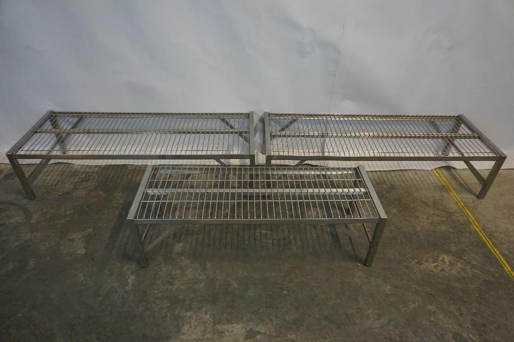 RVS Rek grillrek droogrek opbergrek rek, Ophalen, Gebruikt