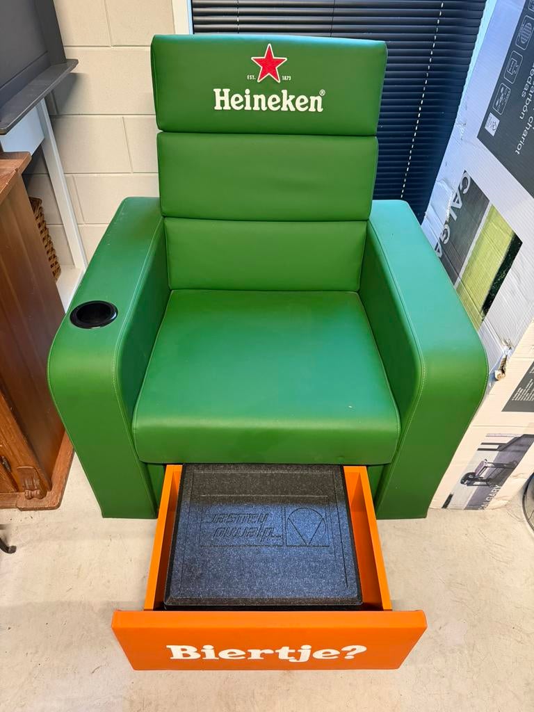 Heineken stoel met koelvak NIEUW!, Ophalen, Kunststof, Overige kleuren, Nieuw