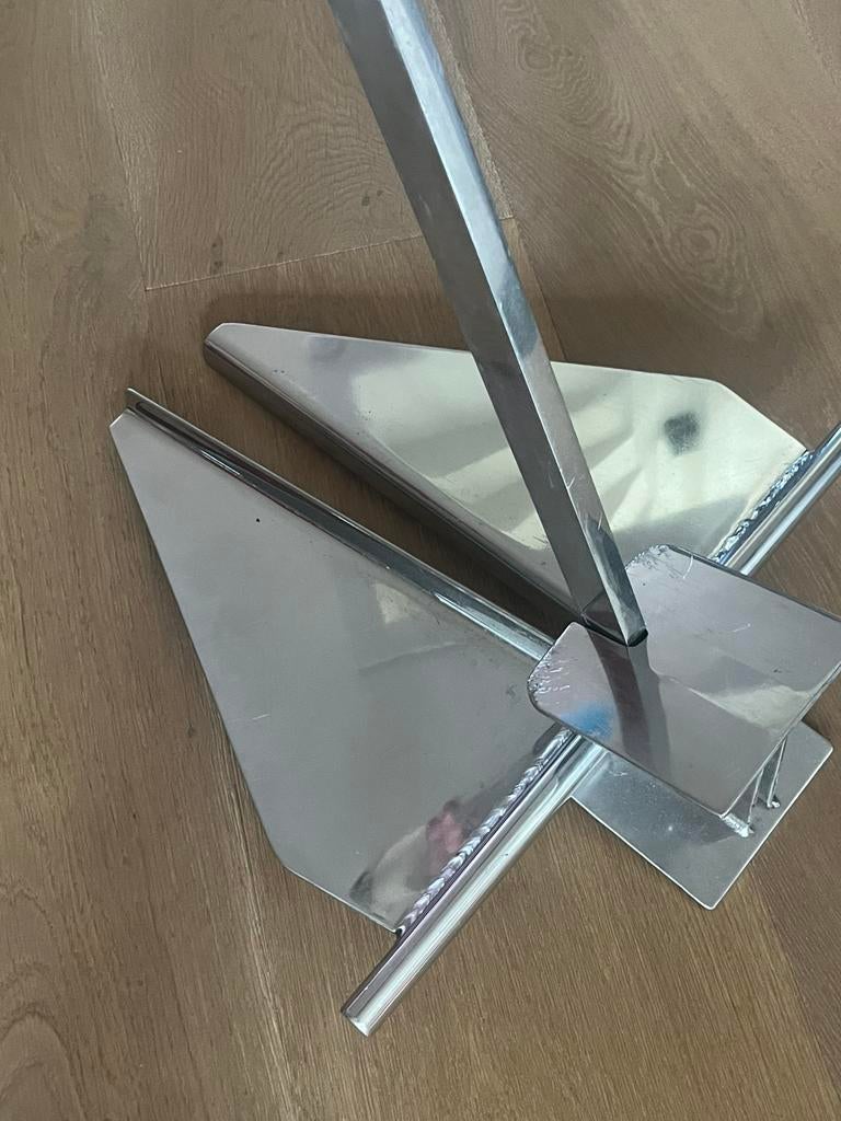 RVS bootanker 7,5 kg Danforth – sloep / zeilboot 5-7m, Watersport en Boten, Ophalen of Verzenden, Zo goed als nieuw, Ankeren en Afmeren