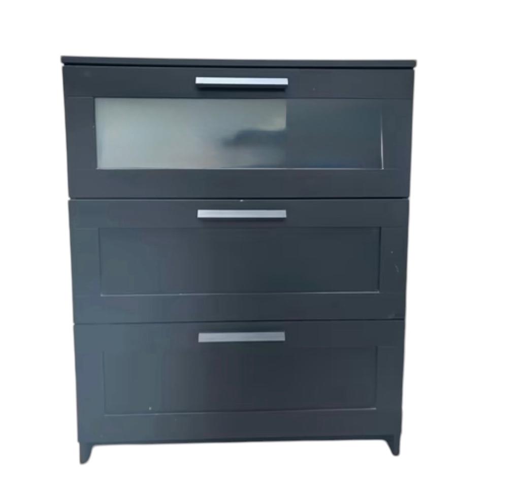 IKEA Brimnes kast 3 lades zwart, Ophalen, 50 tot 100 cm, Zo goed als nieuw, 3 of 4 laden