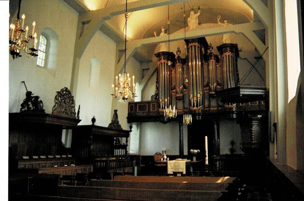 Grou, Interieur Sint Pieter Kerk, Ophalen of Verzenden, Ongelopen, Friesland