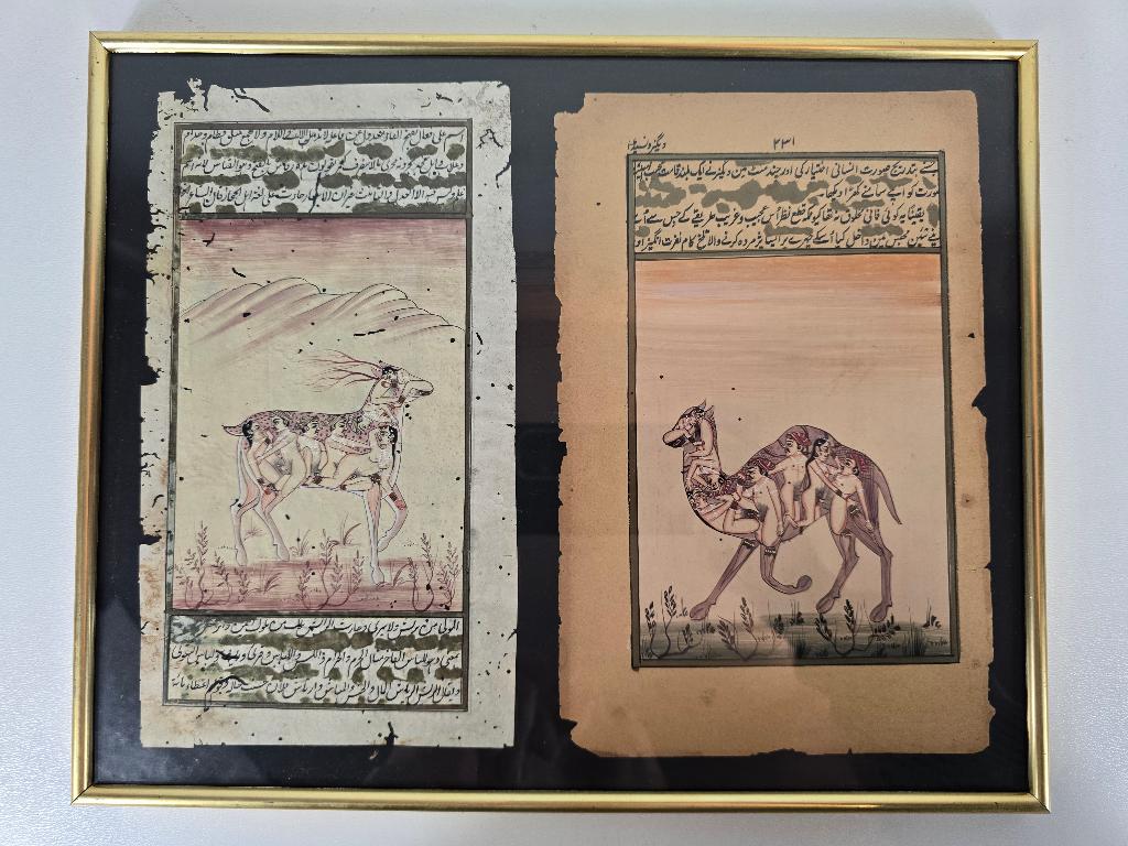 Erotische manuscriptpagina's, India, 17e/18e eeuw, Antiek en Kunst, Kunst | Niet-Westerse kunst, Ophalen of Verzenden