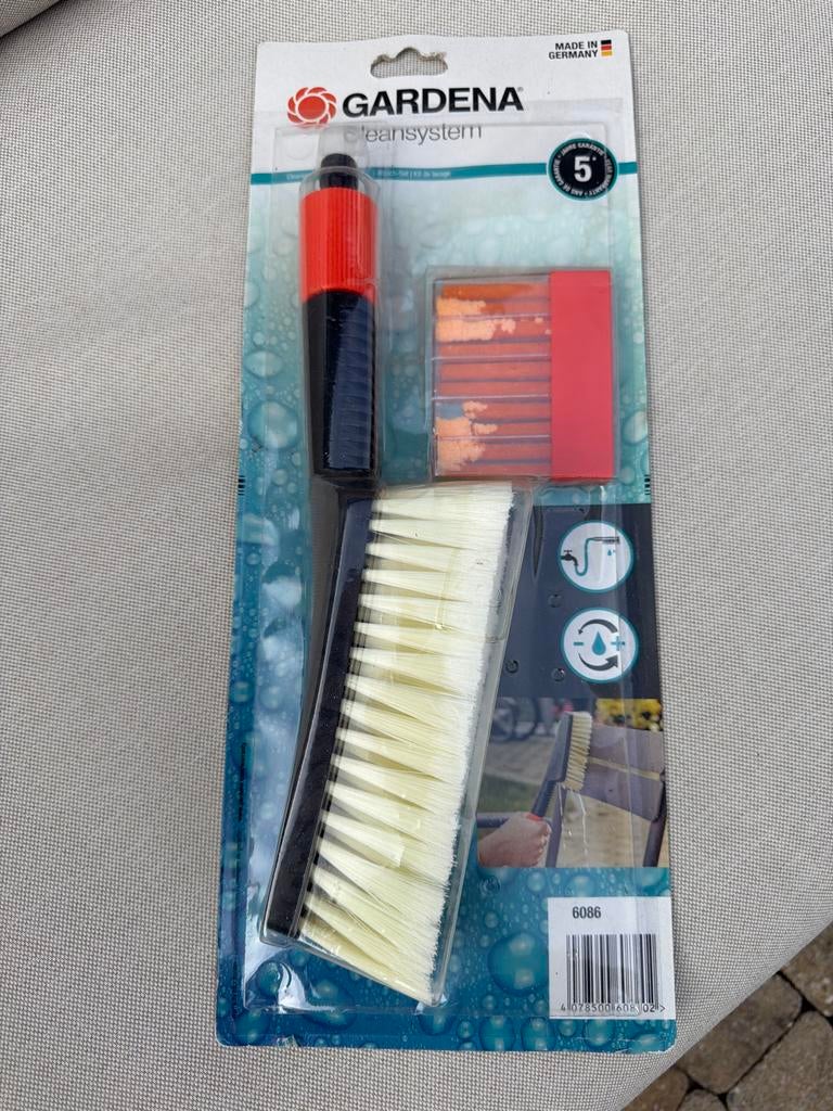 Gardena Cleansystem wasborstel set, Ophalen of Verzenden, Nieuw, Overige metalen