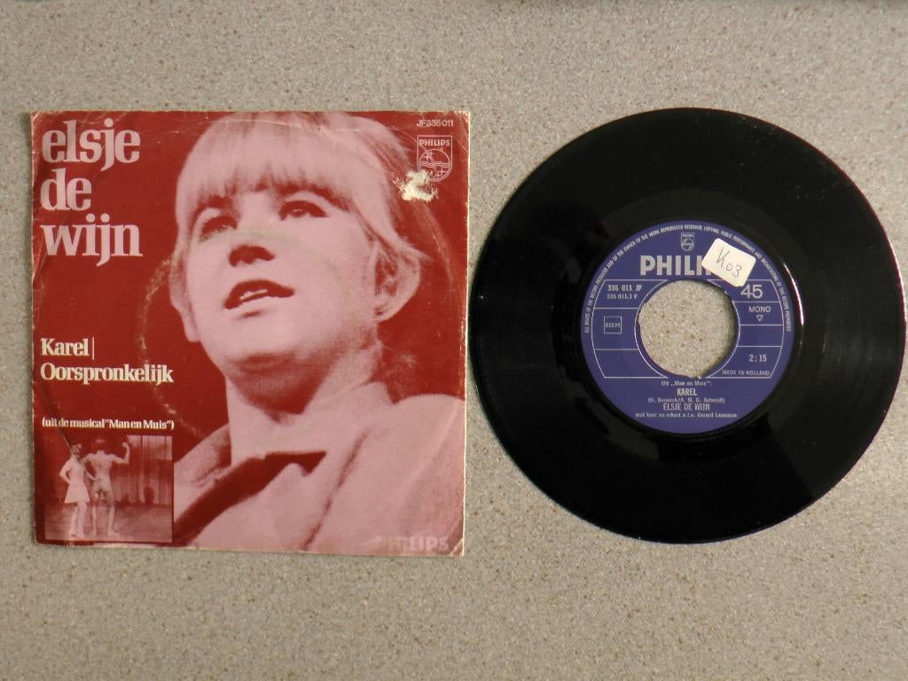 Elsje de Wijn - Karel VINYL SINGLE, Gebruikt, 7 inch, Single, Ophalen of Verzenden