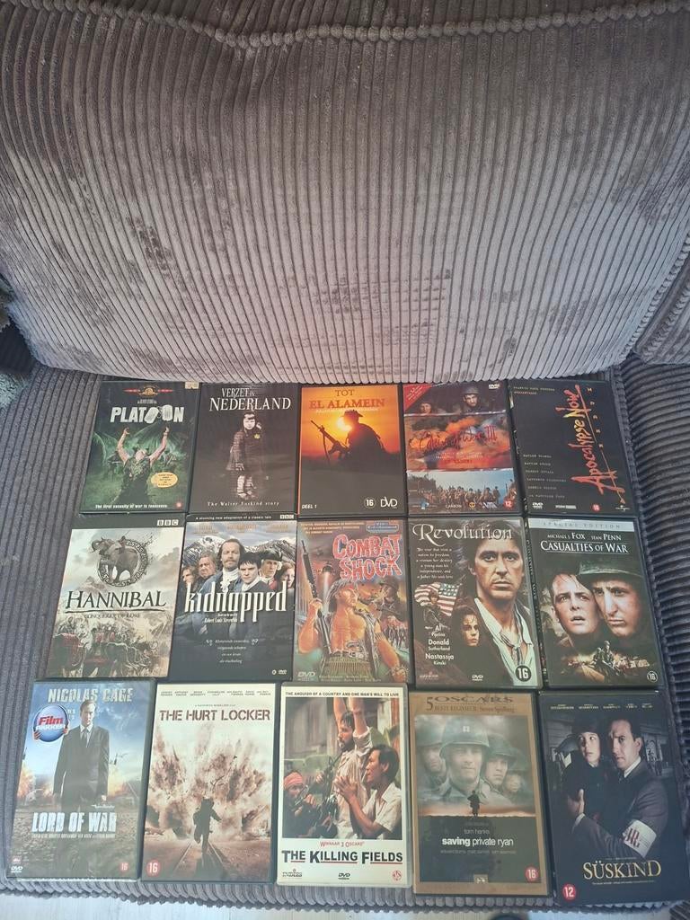 Oorlog dvd set 15 stuks, Vanaf 16 jaar, Ophalen of Verzenden, Zo goed als nieuw, Oorlog