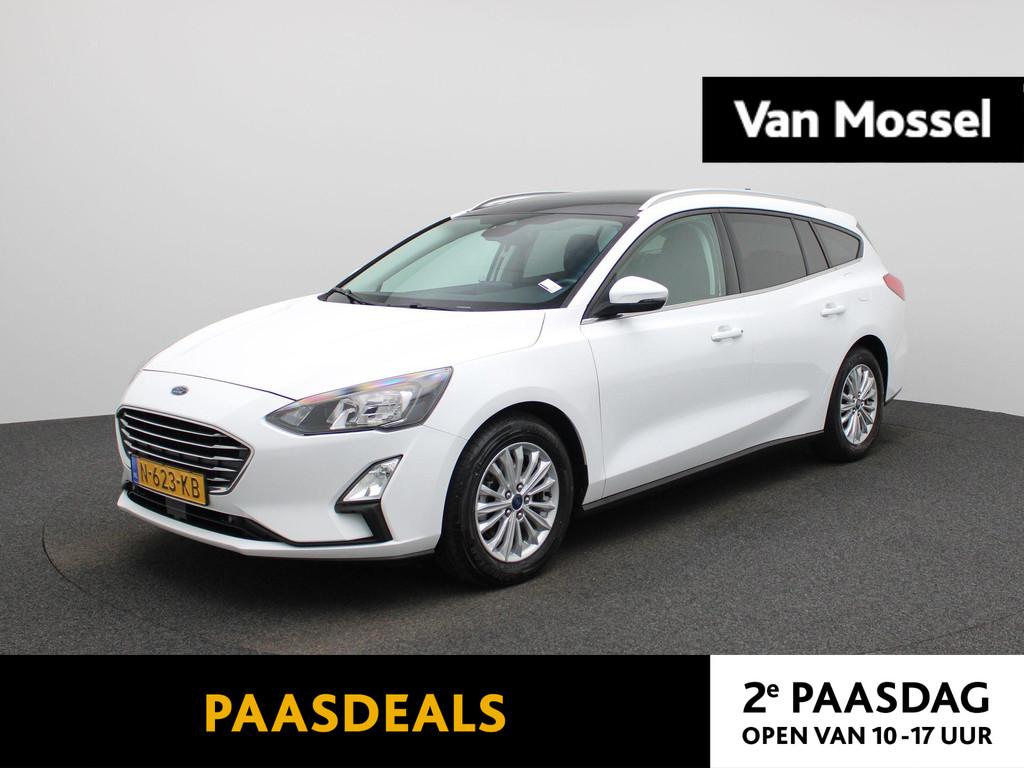 Ford Focus Wagon 1.0 EcoBoost Titanium X Business | PANORAMA, Gebruikt, Wit, Origineel Nederlands, 1300 kg