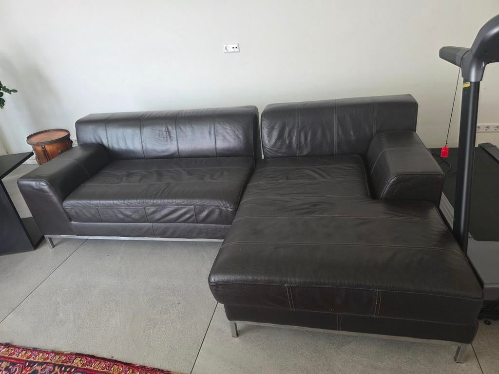 Lederen zitbank 260cm breed x 160cm, Huis en Inrichting, Banken | Bankstellen, Ophalen of Verzenden