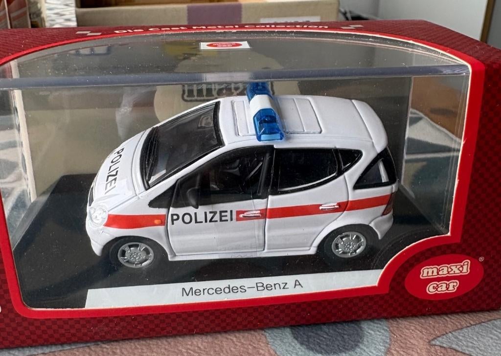 Maxi Car Mercedes A Classe POLIZEI Oostenrijk, Hobby en Vrije tijd, Modelauto's | 1:43, Ophalen of Verzenden, Nieuw, Auto, Overige merken