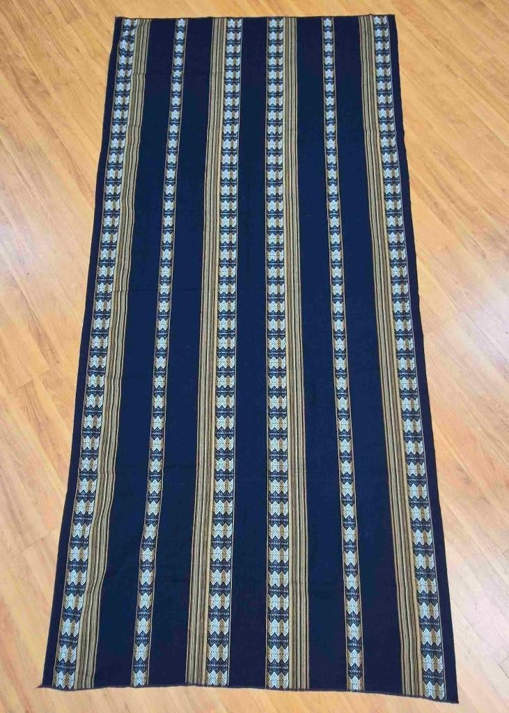 Donker blauw met bruine kelim 226/108 cm