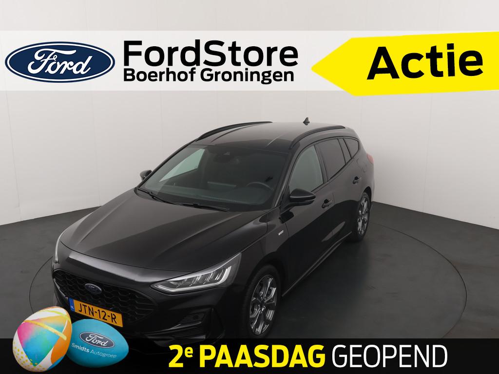 Ford FOCUS Wagon 125PK EcoBoost Hybrid ST Line | NW Model |, Gebruikt, Zwart, Handgeschakeld, 19 km/l