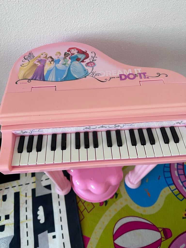 Roze kinderpiano met Disney prinsessen, Kinderen en Baby's, Speelgoed | Overig, Ophalen of Verzenden, Gebruikt, Meisje