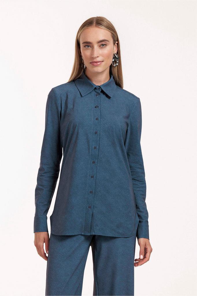 Studio Anneloes Poppy blouse denim jeans travelstof mt M, Ophalen of Verzenden, Zo goed als nieuw, Maat 38/40 (M), Blauw