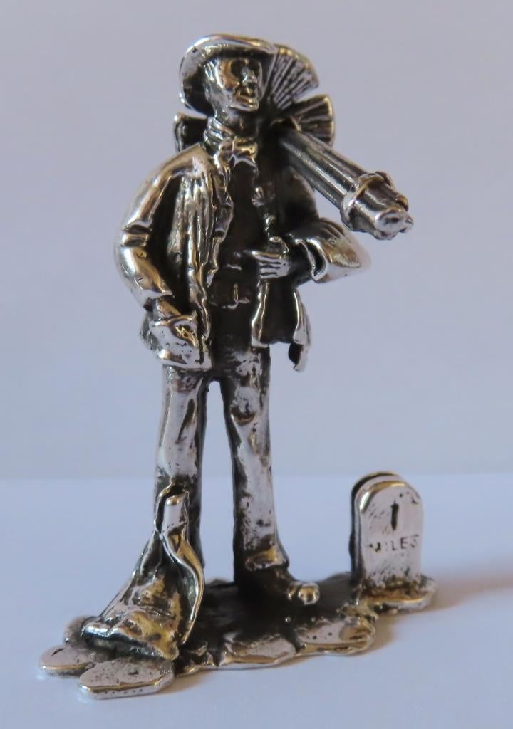 Uit inboedel: Massieve sterling menukaartenhouder, incl verz, Verzenden, Zilver