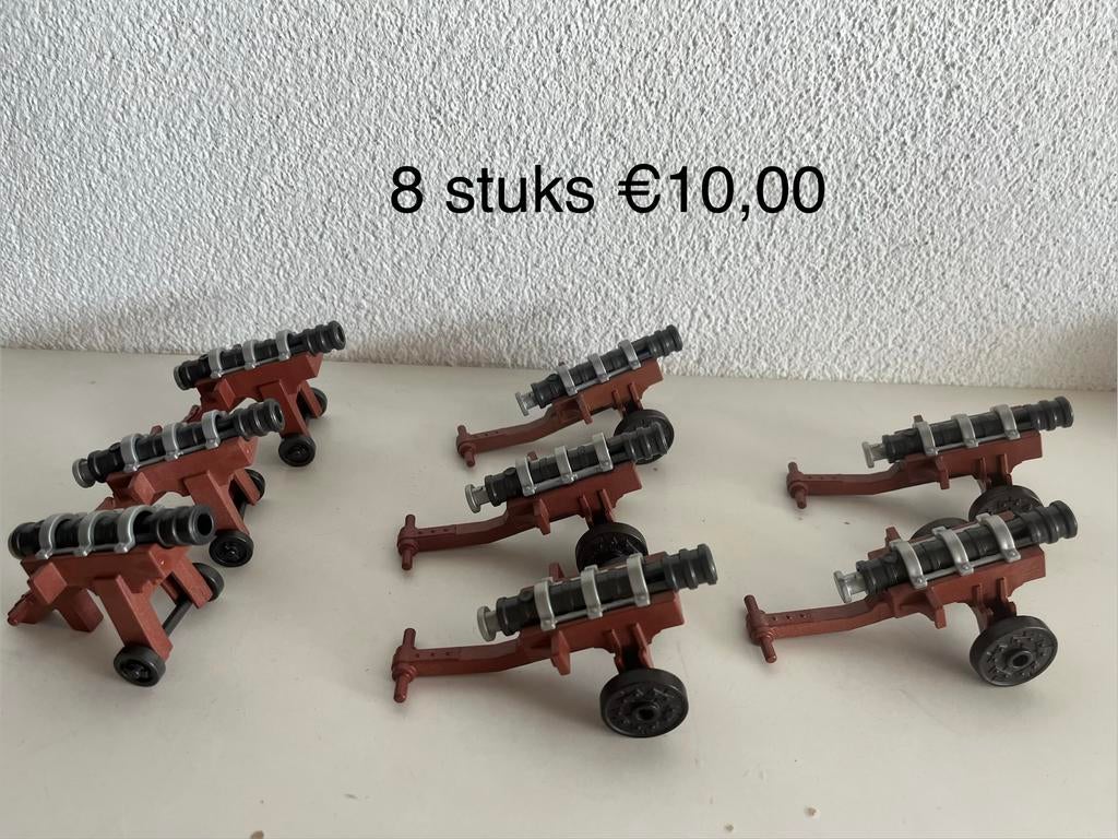 Playmobil onderdelen: kanonnen 8 stuks, Ophalen of Verzenden, Zo goed als nieuw, Los playmobil