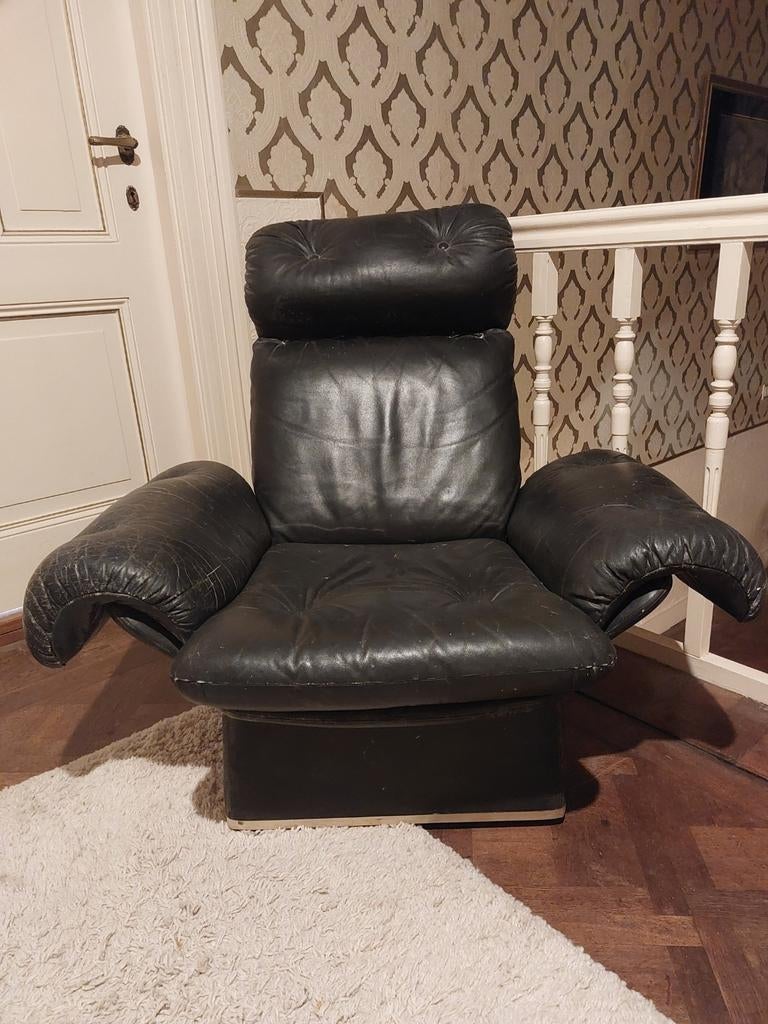 Originele Saporiti Deep fauteuil van Silbernberg, jaren 70, Ophalen, Gebruikt, 75 tot 100 cm, Vintage, Jaren 70, Design