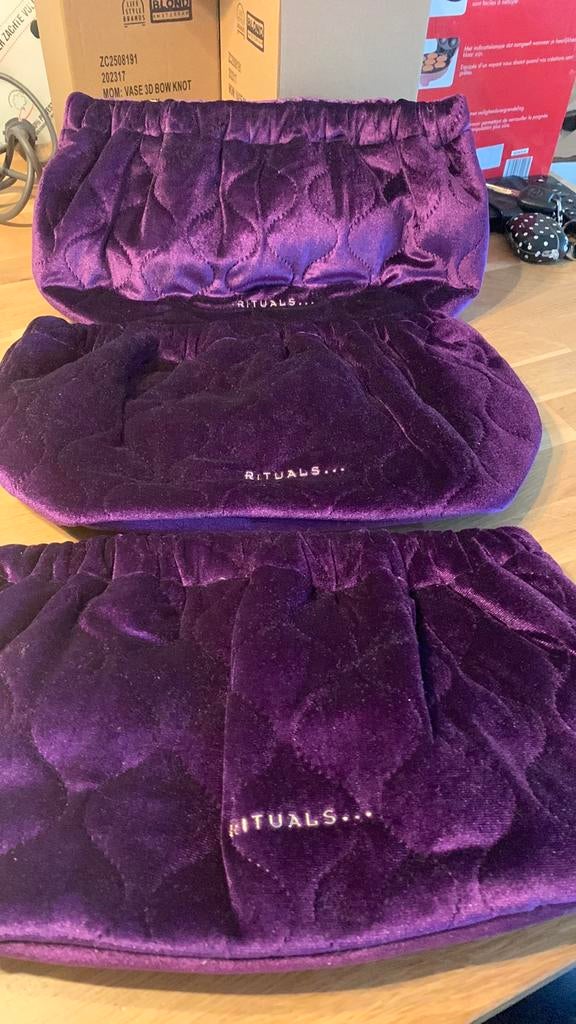 Rituals clutch / pouch / toilettas paars, Ophalen of Verzenden, Nieuw, Paars, Heer of Dame