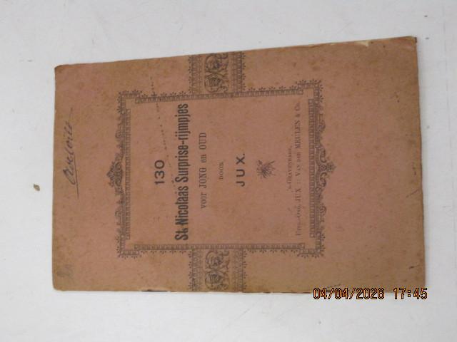 st nicolaas surprise rijmpjes jux s'gravenhage (384), Diversen, Ophalen of Verzenden, Gebruikt