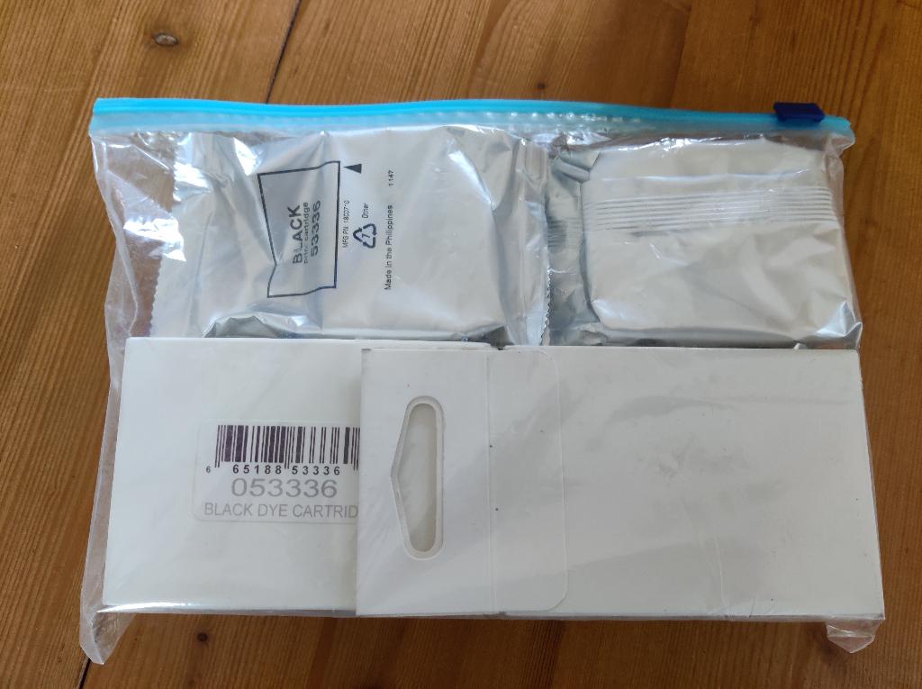 set van 4 X Inkt navul Black dye 53336  nieuw 10-3, Ophalen of Verzenden, Nieuw, Cartridge