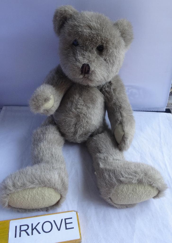 LEUKE TEDDIE BEER * JOOP Slap Model *, Kinderen en Baby's, Speelgoed | Knuffels en Pluche, Verzenden, Beer, Grijs, Wasbaar