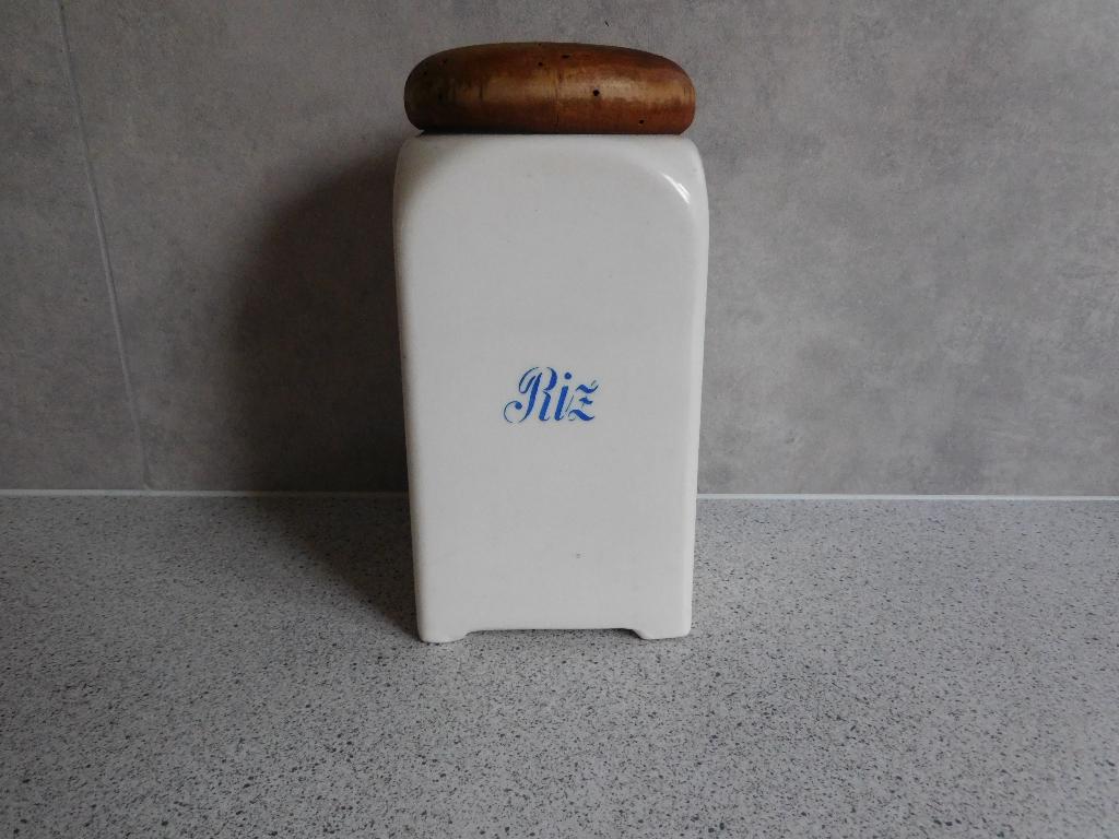 Voorraad Pot Rijst RIZ nr. 12 Houten Deksel, Antiek en Kunst, Ophalen of Verzenden