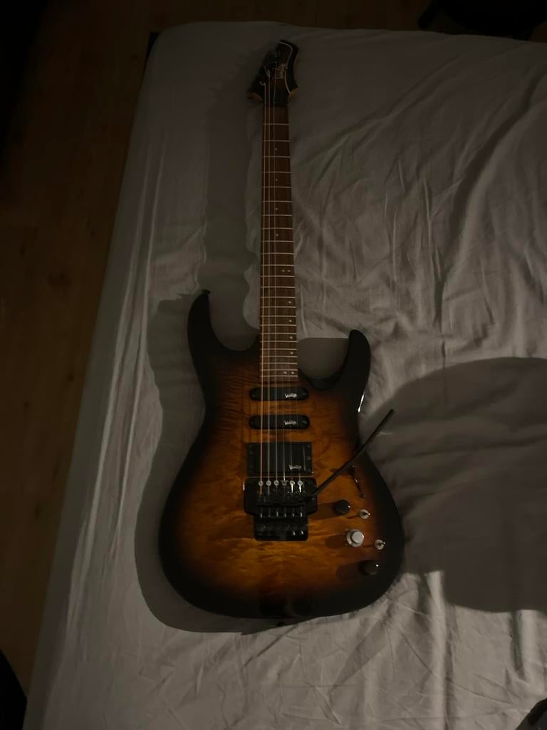 Vantage gitaar vintage jaren 90 elektrisch, Ophalen of Verzenden, Gebruikt, Solid body, Overige merken