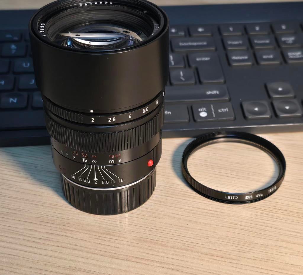 LEITZ 90MM F2 SUMMICRON-M lens, Ophalen of Verzenden, Gebruikt, Overige typen