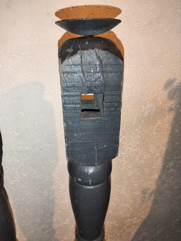 Grote balusters baluster kandelaars kandelaren brocante, Antiek en Kunst, Ophalen of Verzenden