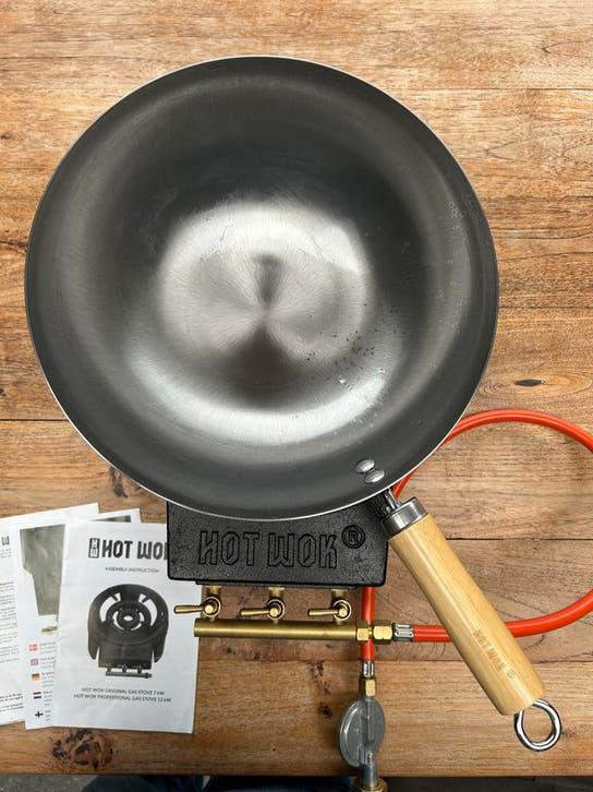 HotWok wokbrander met wok, Gebruikt, Minder dan 85 cm, 3 kookzones of minder, Ophalen of Verzenden