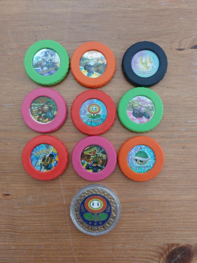 Mario coins met speciale vuurbloem, Verzamelen, Supermarktacties, Ophalen of Verzenden