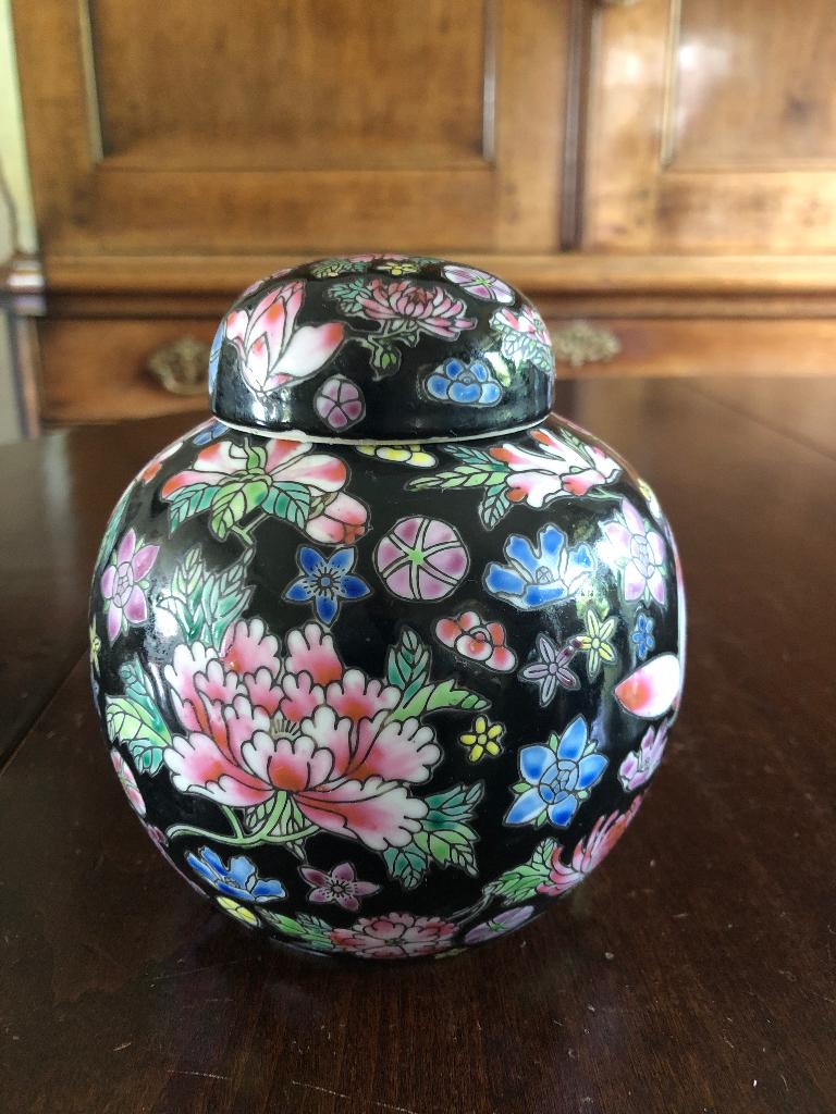 CHINESE GEMBERPOT "FAMILLE NOIR", Ophalen of Verzenden