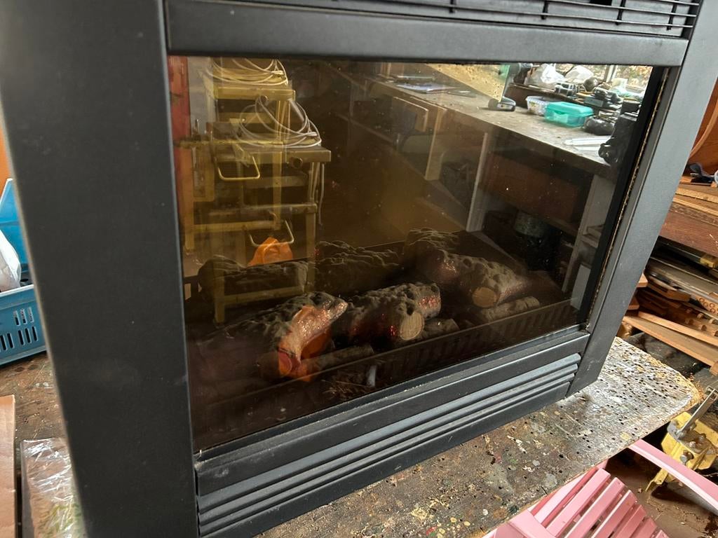 Sfeerhaard elektrisch eventueel met ombouw, Ophalen, Gebruikt, Vrijstaande haard, Elektrische haard