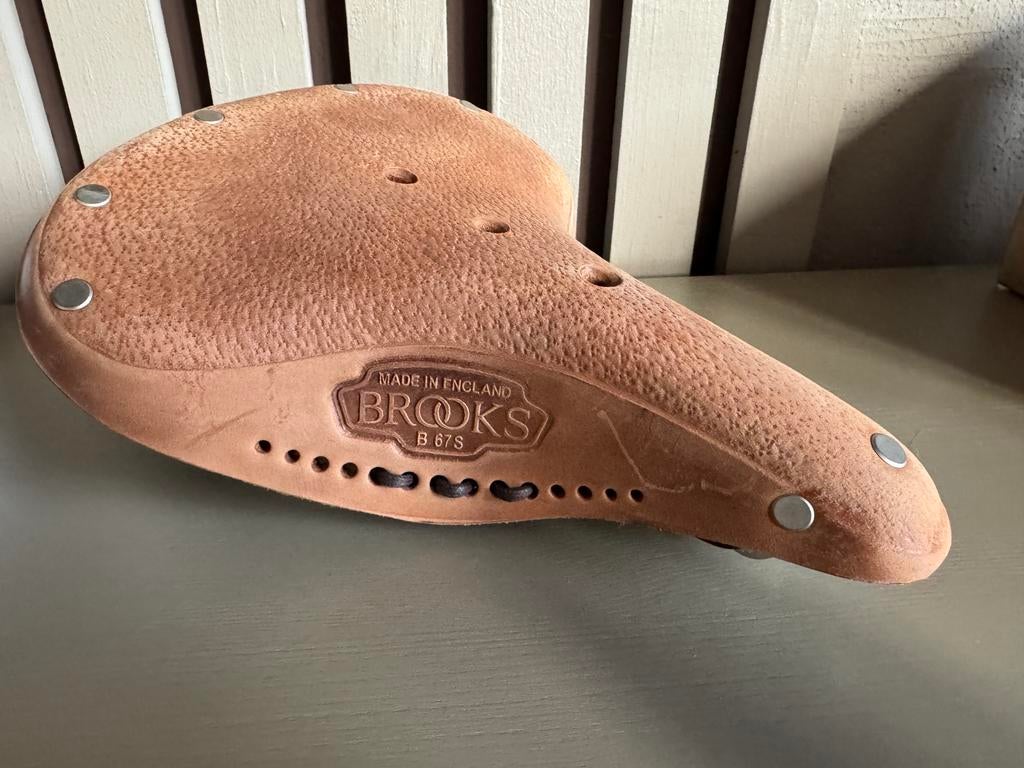 Brooks Zadel B67S nieuw bruin, Fietsen en Brommers, Fietsonderdelen, Ophalen of Verzenden, Zo goed als nieuw, Zadel, Leer